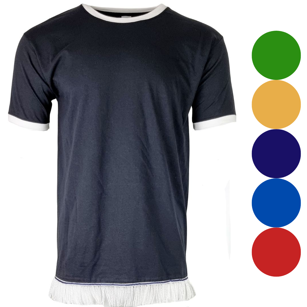 Men's Ringer Fringed T-Shirt (7 Colors)