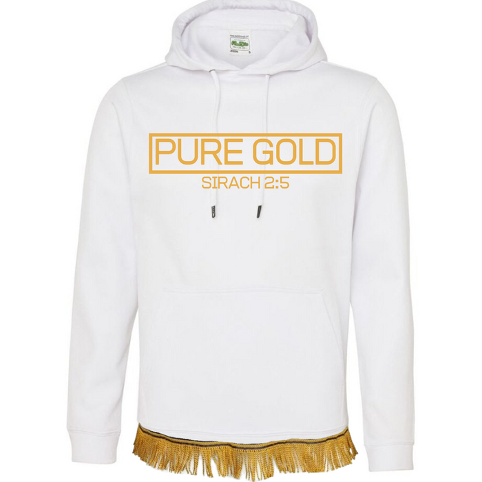 PURE GOLD Hoodie with Fringes