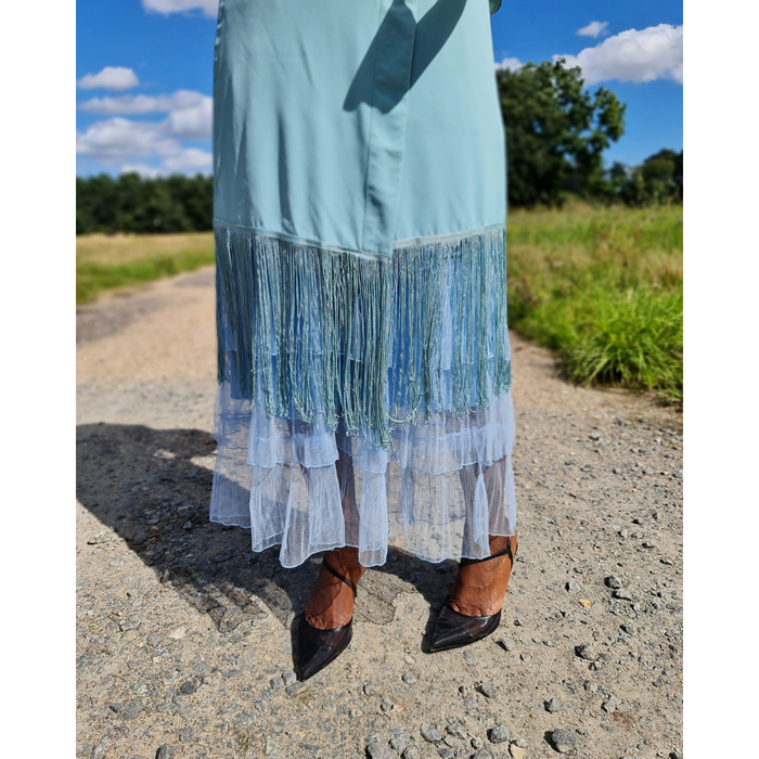 Open Front Fringed Kimono