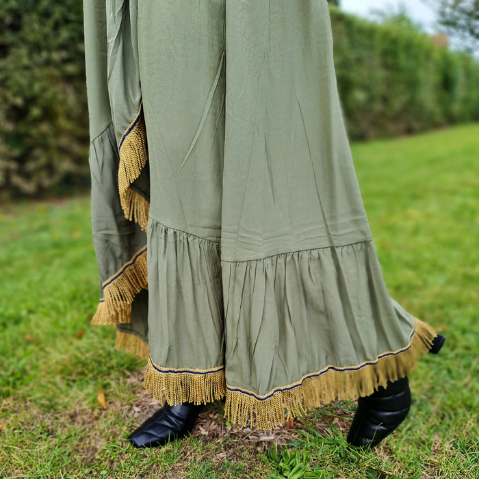 Wrap Front Maxi Skirt