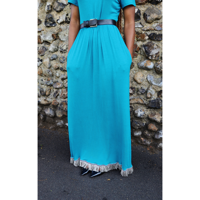Short Sleeve Maxi Dress with Pockets