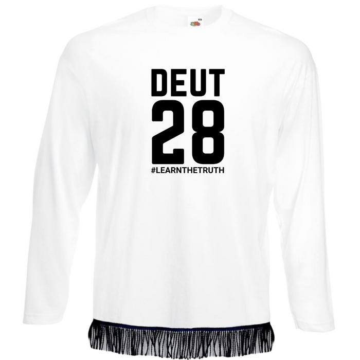 DEUT 28 Long Sleeve Fringed T-Shirt