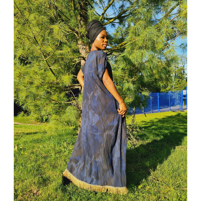 Camo Snake Print Maxi Dress with Pockets