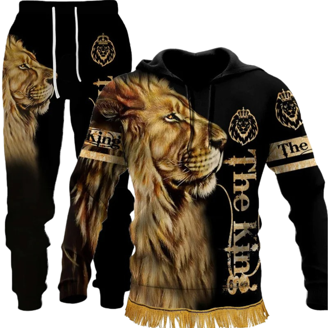 The King Pullover Tracksuit Set with Fringes