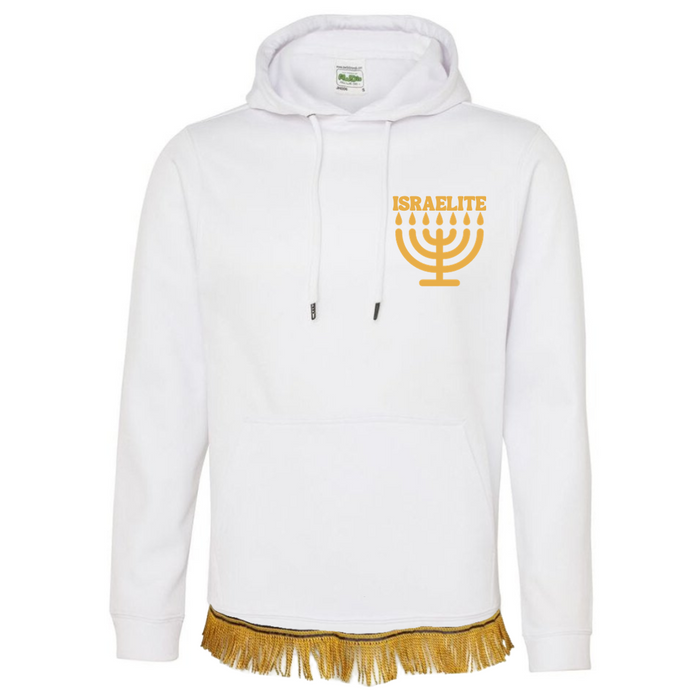 ISRAELITE Menorah Hoodie with Fringes