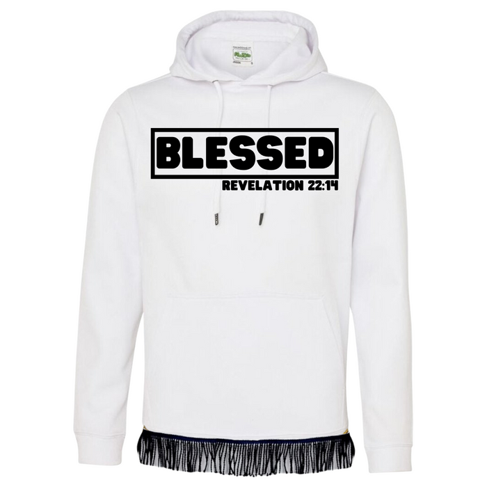 BLESSED Hoodie with Fringes