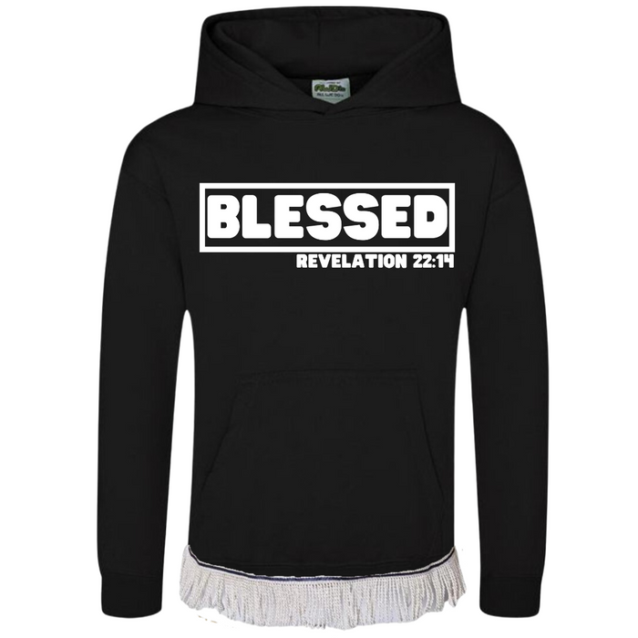 BLESSED Kids Hoodie with Fringes (Unisex)