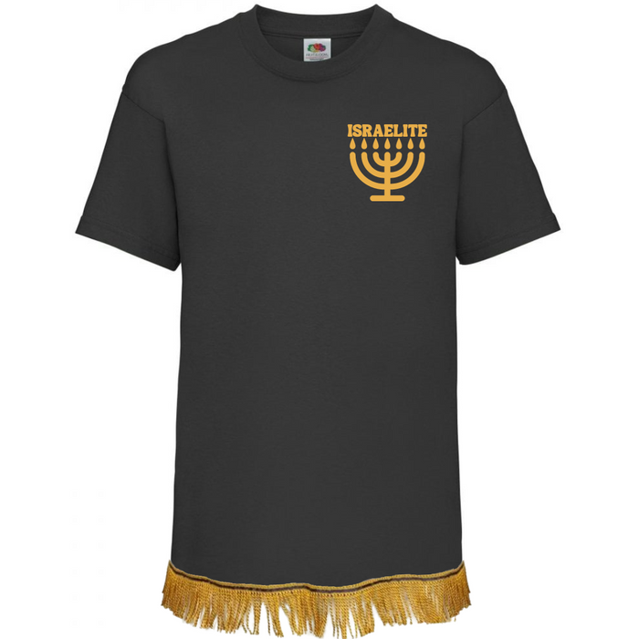 ISRAELITE Menorah Children's T-Shirt with Fringes (Unisex)