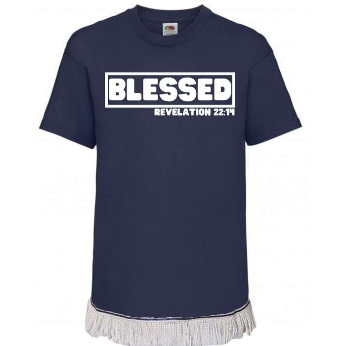 BLESSED Children's T-Shirt with Fringes (Unisex)
