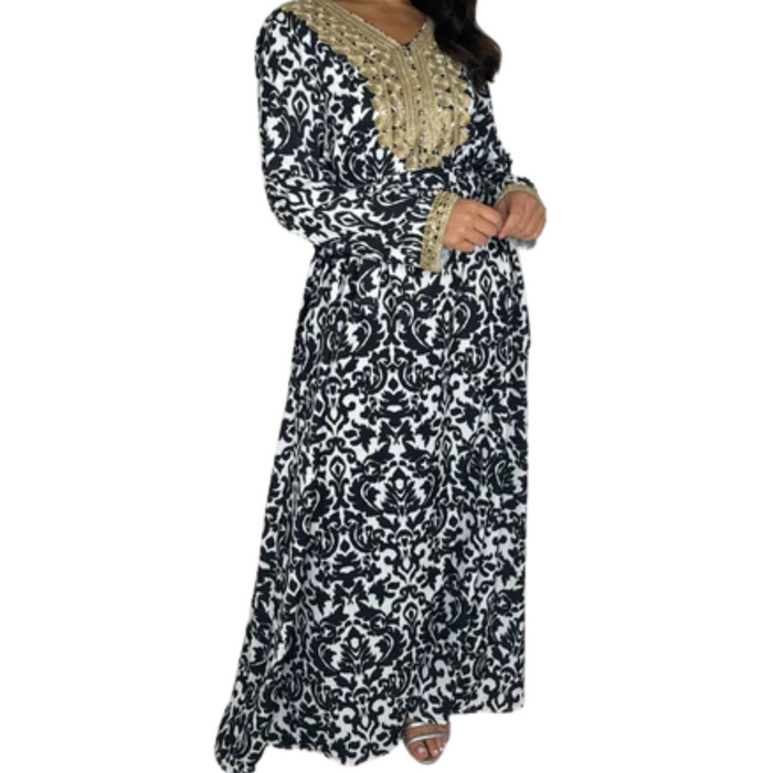 Loose Fit Crew Neck Midi Dress