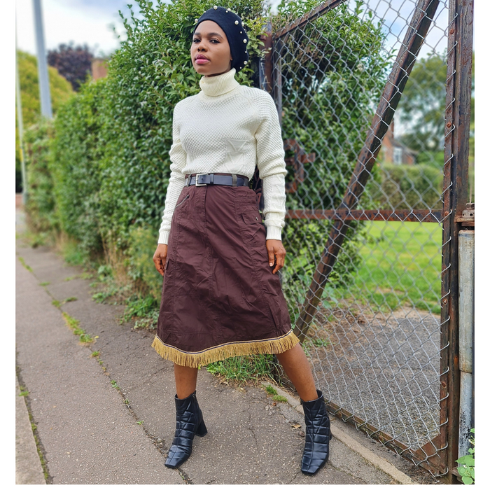 Cargo Midi Skirt with Pockets