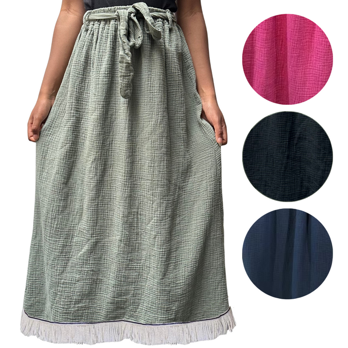 100% Cotton Drawstring Skirt