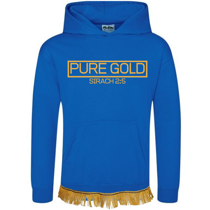 PURE GOLD Kids Hoodie with Fringes (Unisex)