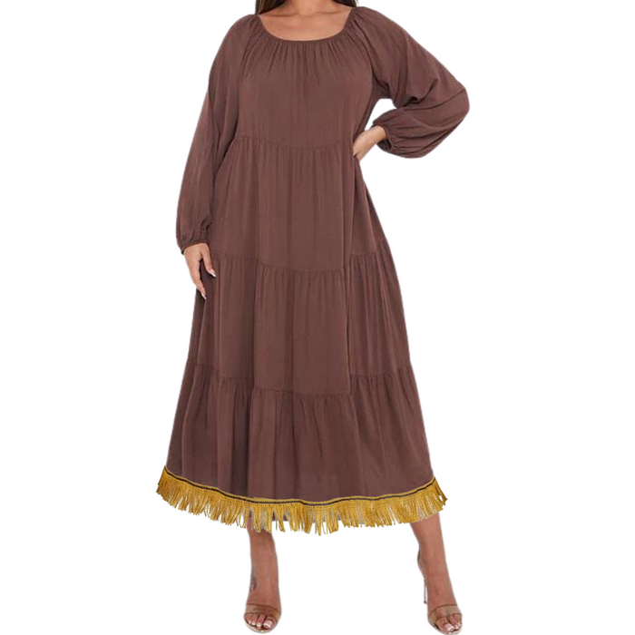 Long Sleeve Tiered Maxi Dress