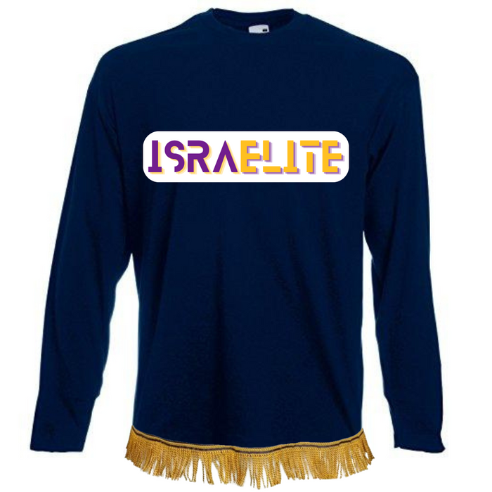 IsraELITE Long Sleeve Fringed T-Shirt