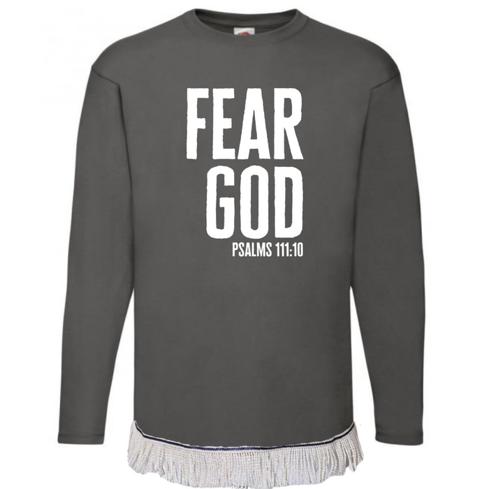 FEAR GOD Long Sleeve Fringed T-Shirt
