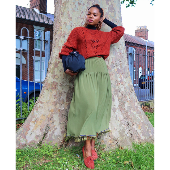 Simple Midi Skirt (12 Colours) - Free Worldwide Shipping- Sew Royal US