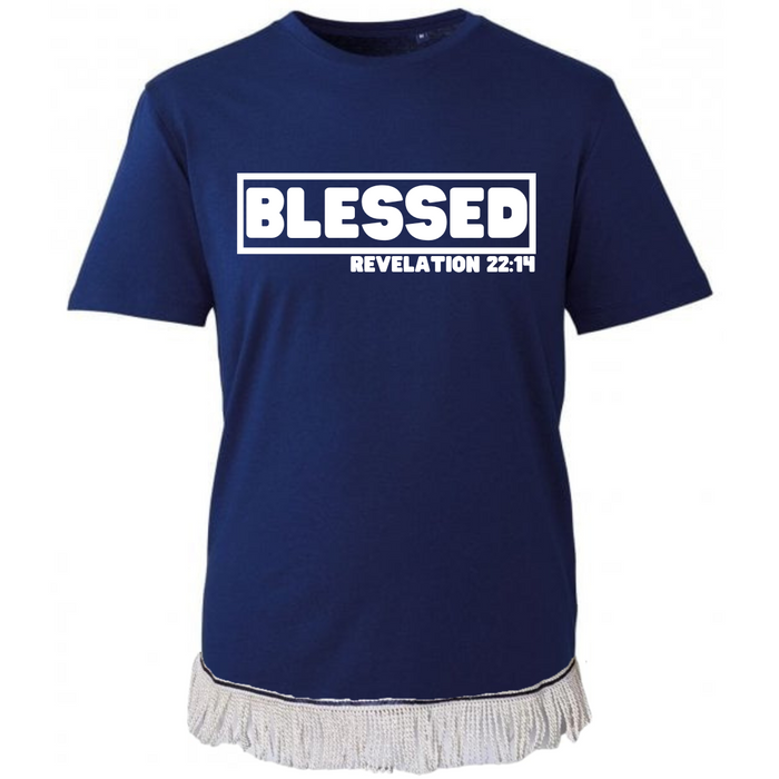 BLESSED Fringed T-Shirt