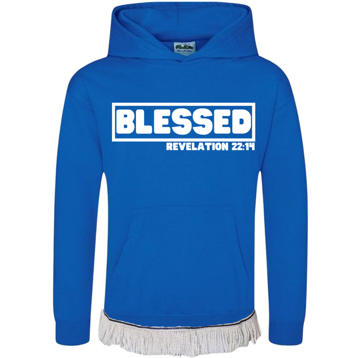 BLESSED Kids Hoodie with Fringes (Unisex)