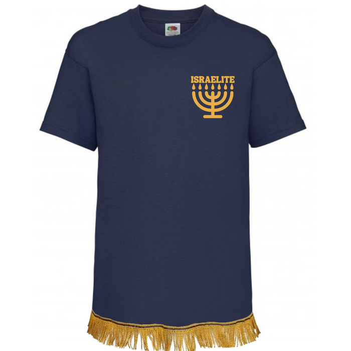 ISRAELITE Menorah Children's T-Shirt with Fringes (Unisex)
