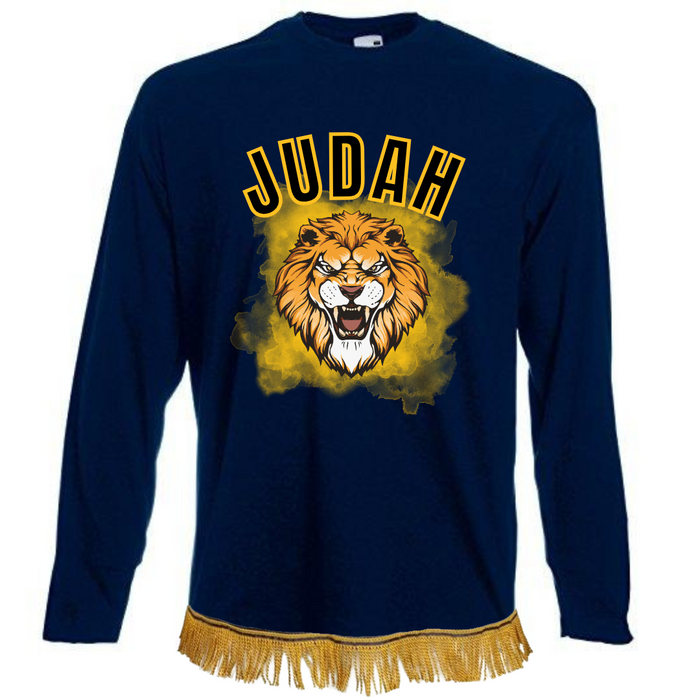 JUDAH Long Sleeve Fringed T-Shirt