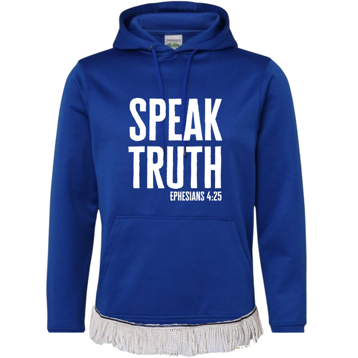 Speak Truth Hoodie with Fringes