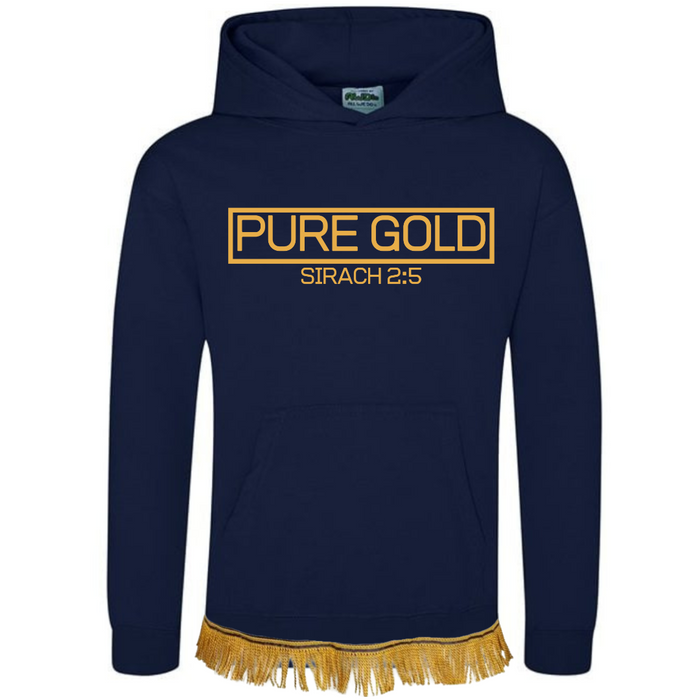 PURE GOLD Kids Hoodie with Fringes (Unisex)