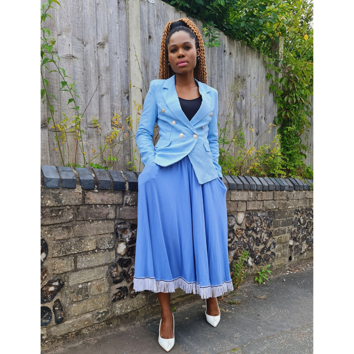 Plain Circle Midi Skirt with Pockets (4 Colors)