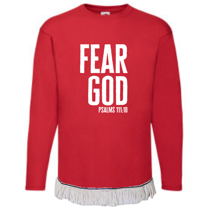FEAR GOD Long Sleeve Fringed T-Shirt