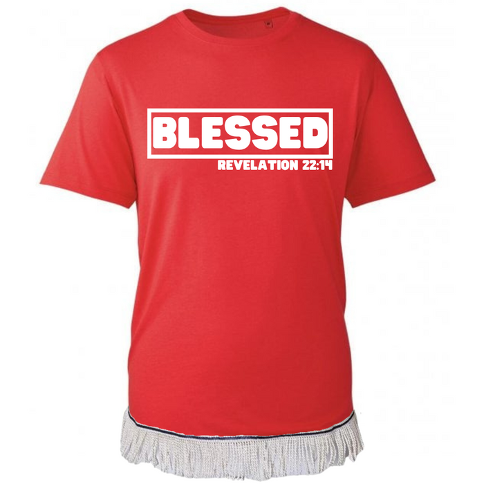 BLESSED Fringed T-Shirt