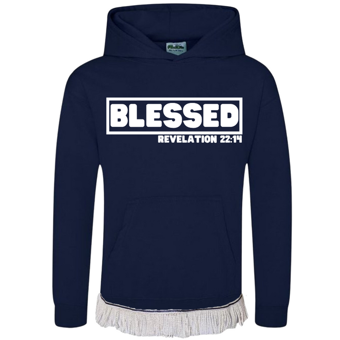 BLESSED Kids Hoodie with Fringes (Unisex)