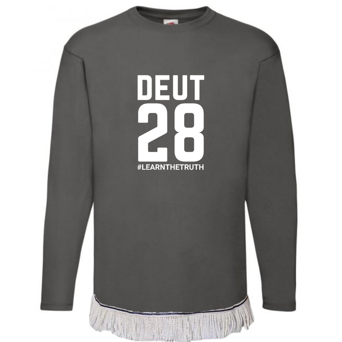 DEUT 28 Long Sleeve Fringed T-Shirt