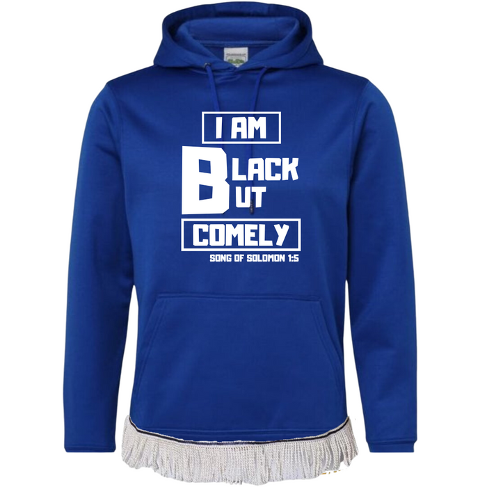 Black But Comely Hoodie with Fringes