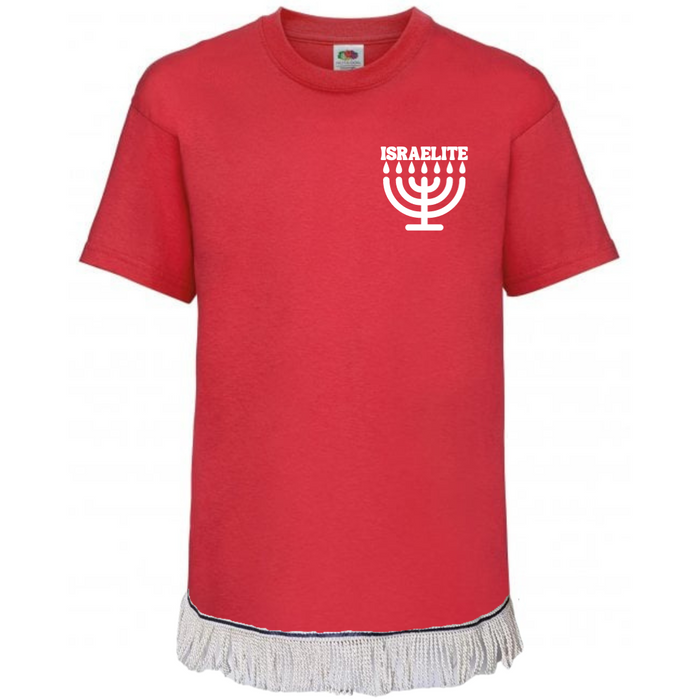 ISRAELITE Menorah Children's T-Shirt with Fringes (Unisex)