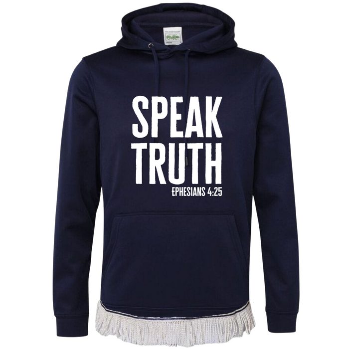 Speak Truth Hoodie with Fringes