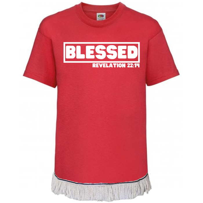 BLESSED Children's T-Shirt with Fringes (Unisex)