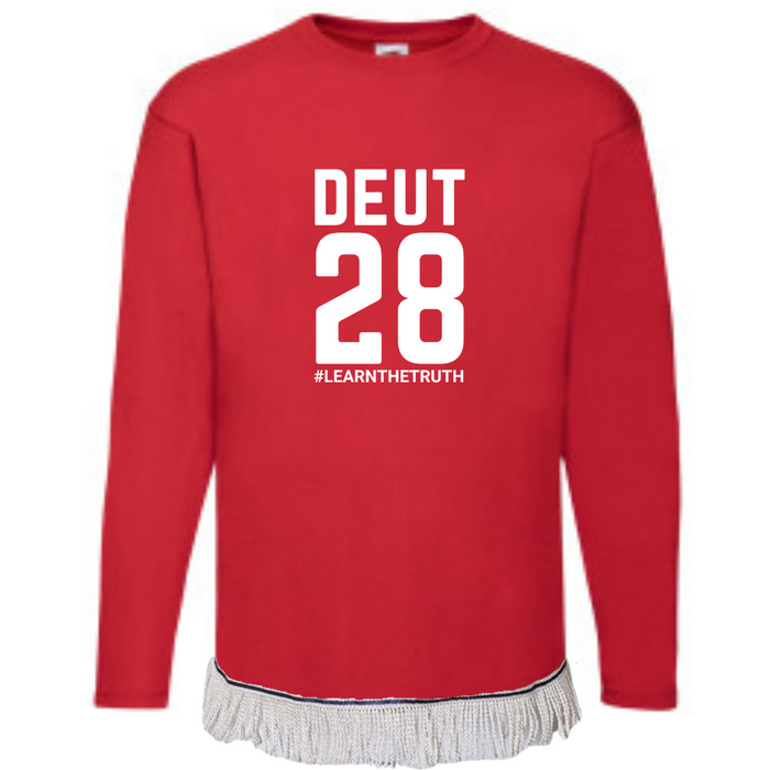 DEUT 28 Long Sleeve Fringed T-Shirt