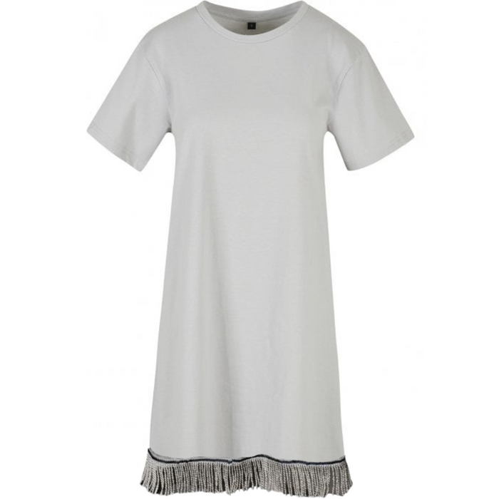 Women's Tunic Tee Dress with Fringes