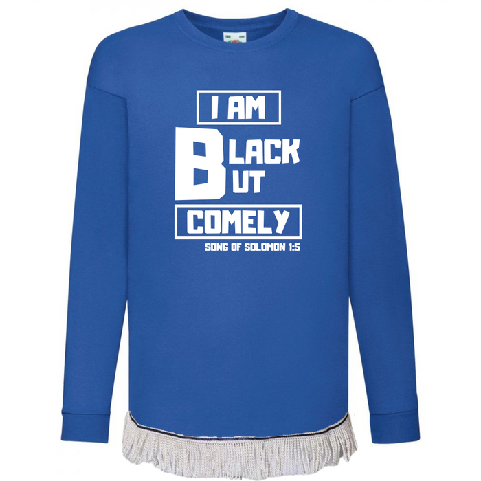 Black But Comely Children's Long Sleeve with Fringes