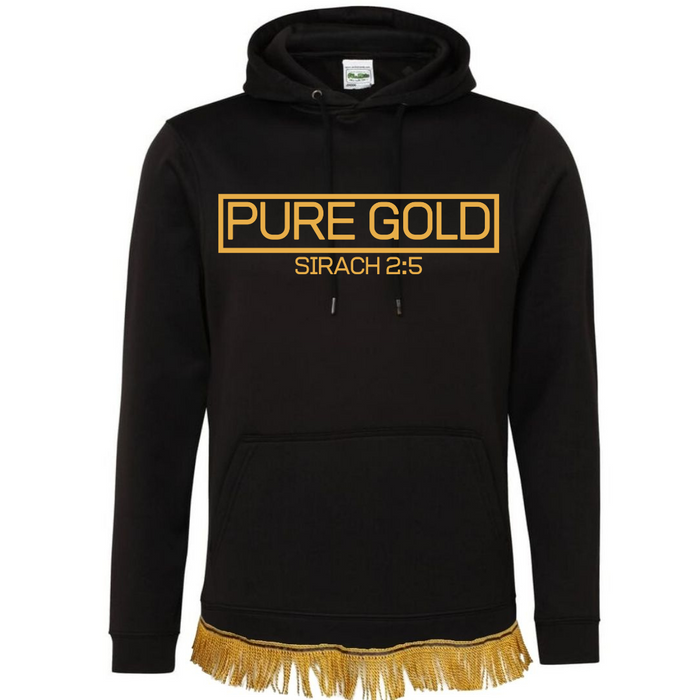 PURE GOLD Hoodie with Fringes