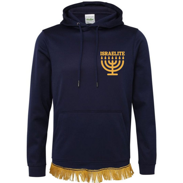 ISRAELITE Menorah Hoodie with Fringes