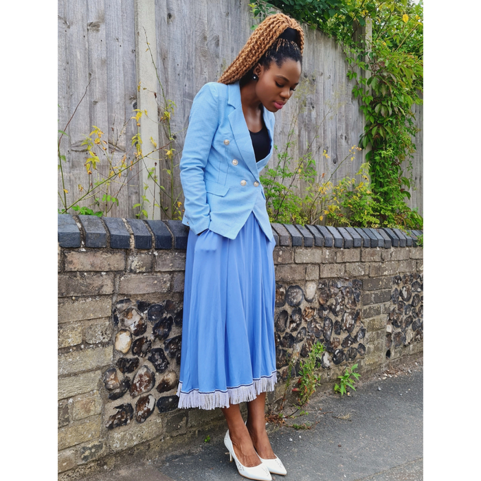 Plain Circle Midi Skirt with Pockets (4 Colors)