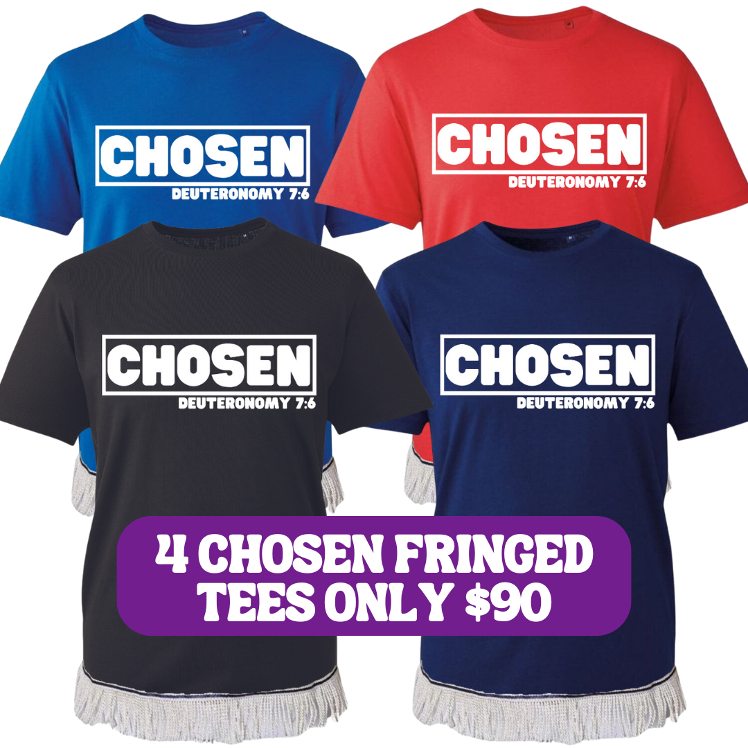 Men's CHOSEN Fringed T-Shirts Bundle (Size S-2XL)