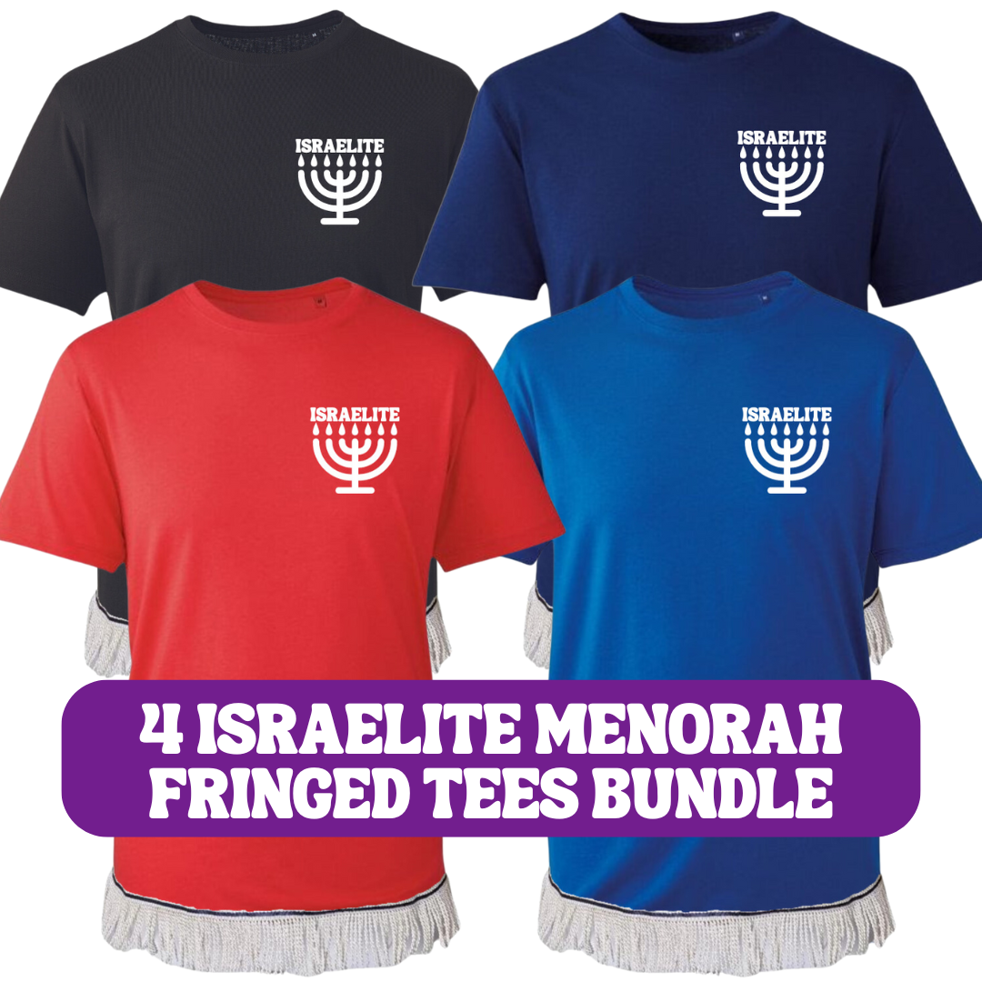 Men's Israelite Fringed T-Shirts Bundle (Size S-2XL)