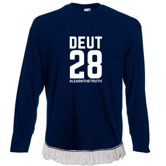 DEUT 28 Long Sleeve Fringed T-Shirt
