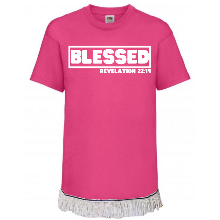 BLESSED Children's T-Shirt with Fringes (Unisex)