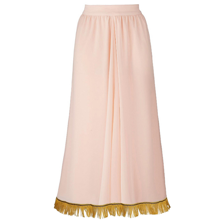 Pink Elasticated Waist Floaty Maxi Skirt