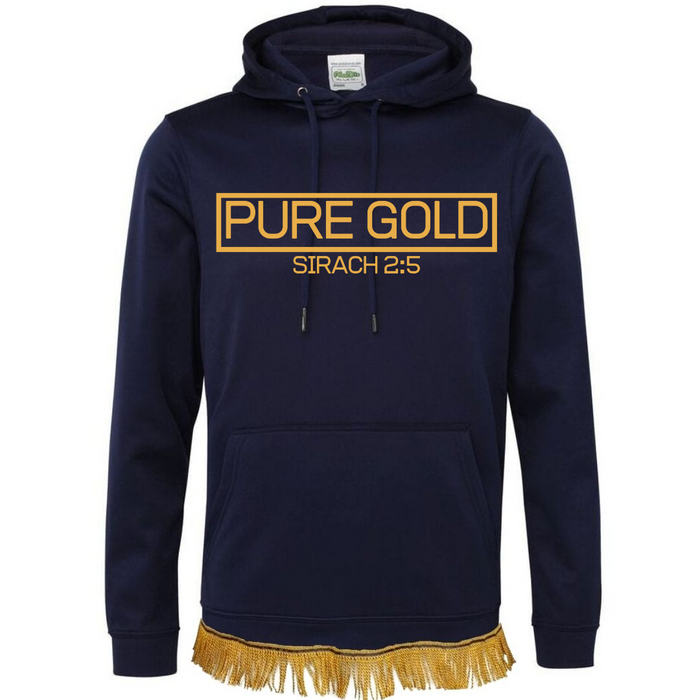 PURE GOLD Hoodie with Fringes