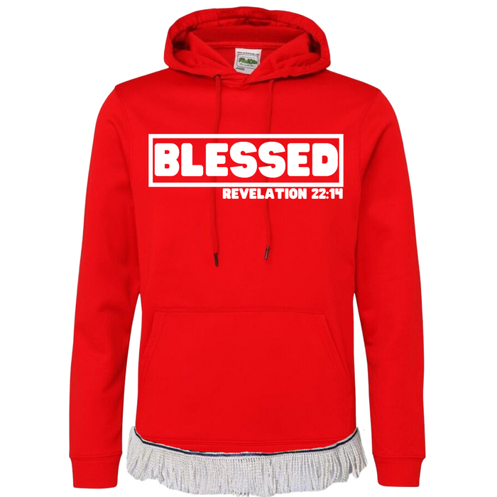 BLESSED Hoodie with Fringes