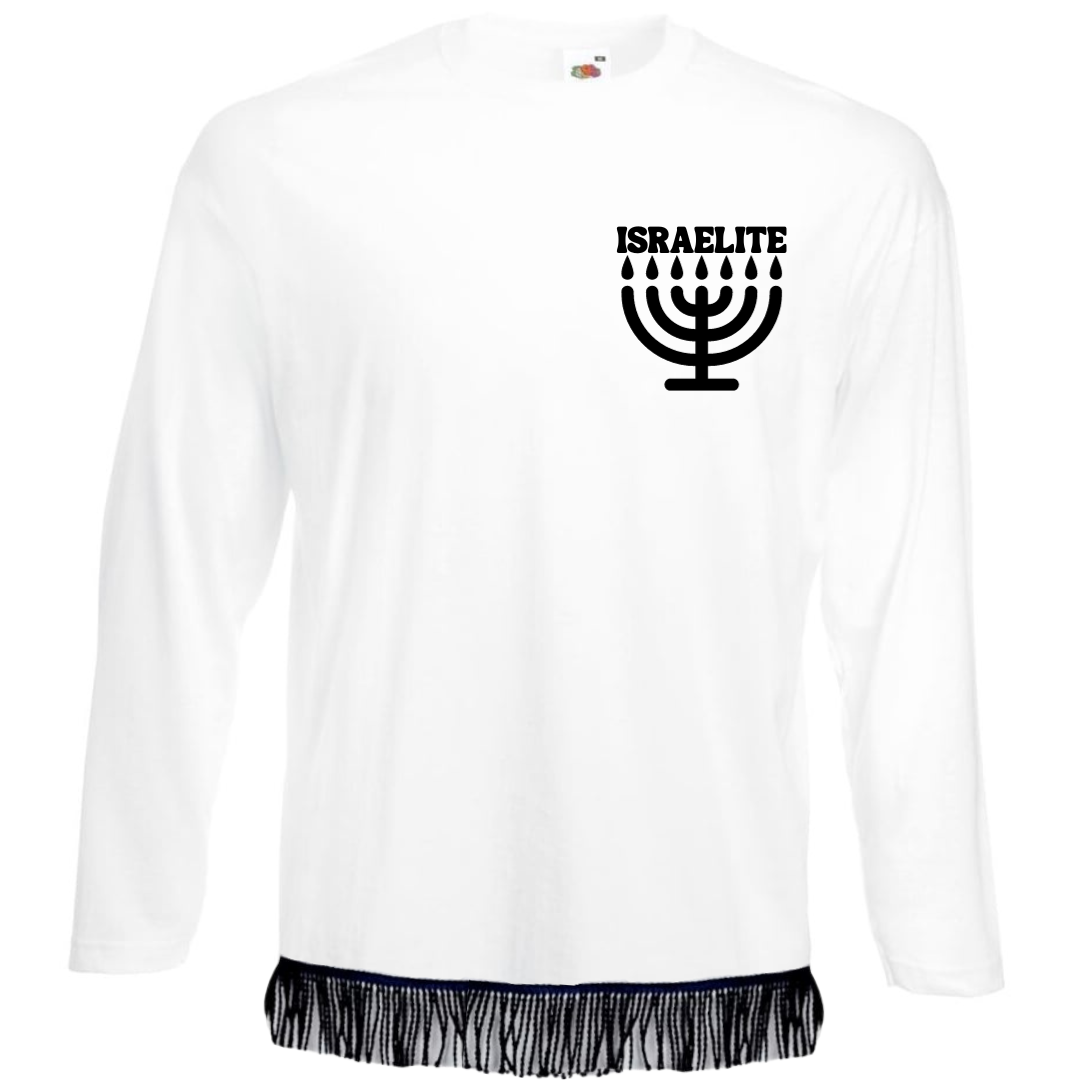 ISRAELITE Menorah Long Sleeve T-Shirt - Free Worldwide Shipping- Sew Royal US